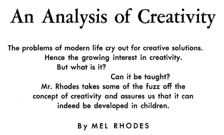 Analysis of Creativity